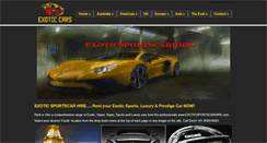 Desktop Screenshot of exoticsportscarhire.com